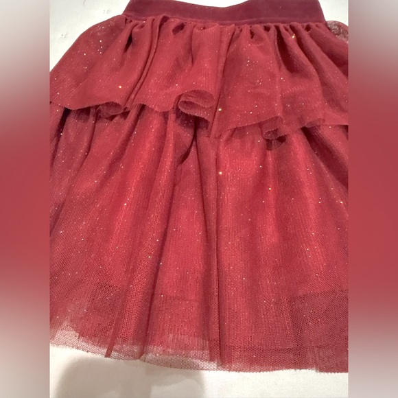 H&M Other - H&M Maroon Red  Girl’s Christmas Party Sparkling Skirt and Top Size 3T